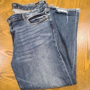 Womens Kut from the Kloth Reese Ankle Straight Leg Distressed Denim Size 18